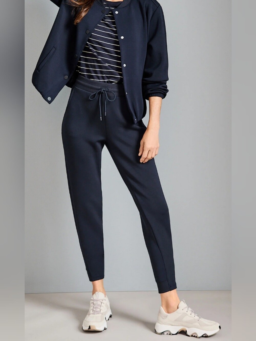 Talbots Pima Cotton/Modal Navy Drawstring Track Joggers Small NEW, WITHOUT TAG